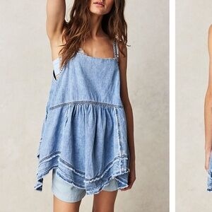 NWT Free People Corinna Denim Tunic, XS